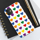 Valentines Day Rainbow Hearts Tough Phone Cases, Case-Mate, Spring Vibes!