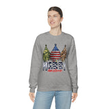 Rustic Military Merry Christmas Holiday Unisex Heavy Blend Crewneck Sweatshirt! Winter Vibes!