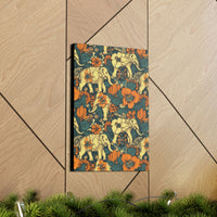 Vintage 70's Inspired Elephant Florals Canvas Gallery Wraps!