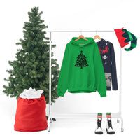 Christmas Tree Polka Dot Minimalistic Unisex Heavy Blend Hooded Sweatshirt! Winter Vibes!