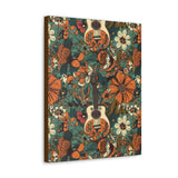 Floral Vintage 70's Inspired Guitar Canvas Gallery Wraps!