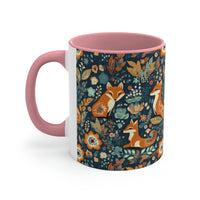 Vintage 70's Floral Foxy Accent Coffee Mug, 11oz!