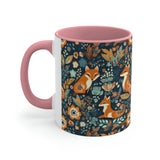 Vintage 70's Floral Foxy Accent Coffee Mug, 11oz!