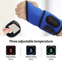 Electric Vibration Heating Wrist Massager with Pressotherapy & Hot Compress