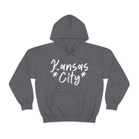 Kansas City Football White Logo Unisex Heavy Blend Hooded Sweatshirt! Football Season!