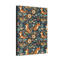 Vintage 70's Inspired Floral Foxy Canvas Gallery Wraps!