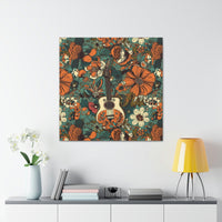 Floral Vintage 70's Inspired Guitar Canvas Gallery Wraps!