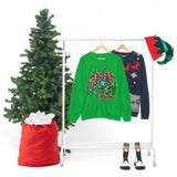 Merry Christmas Sunflower Holiday Unisex Heavy Blend Crewneck Sweatshirt! Winter Vibes!