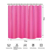 Elegant Pink 3D EVA Waterproof Shower Curtain, 180x180cm