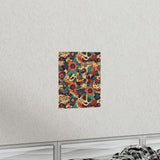 Vintage 70's Inspired Musical Notes Florals Premium Matte Vertical Posters!