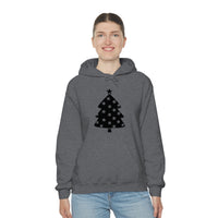 Star Christmas Tree Minimalistic Design Unisex Heavy Blend Hooded Sweatshirt! Winter Vibes!