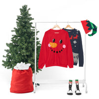 Snowman Grinning Side View Unisex Heavy Blend Crewneck Sweatshirt! Winter Vibes!