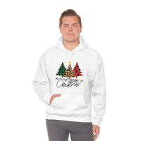 Merry Christmas Leopard Print Unisex Heavy Blend Hooded Sweatshirt! Winter Vibes!