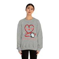 Valentines Day Emergency Department Stethoscope Heart Unisex Heavy Blend Crewneck Sweatshirt! Spring Vibes!