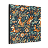 Vintage 70's Inspired Floral Foxy Canvas Gallery Wraps!