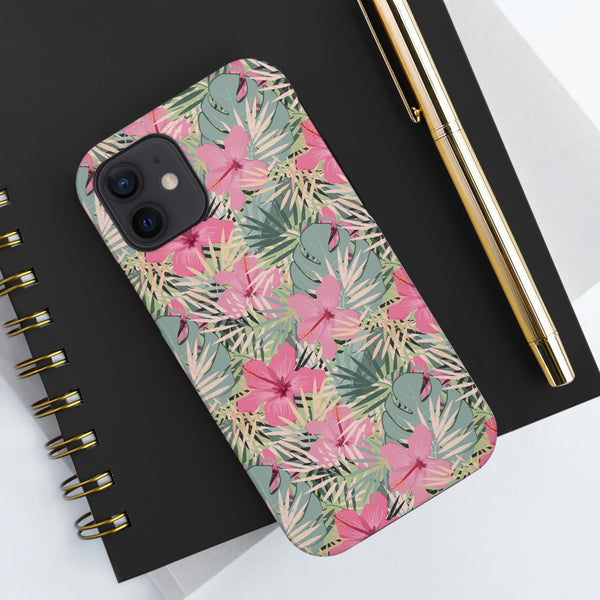 Hibiscus Florals With Blue Leaves Tough Phone Cases, Case-Mate! Summer Vibes!
