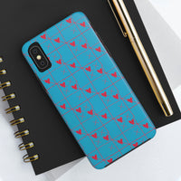 Valentines Day Tic Tac Toe Hearts Blue Tough Phone Cases, Case-Mate! Spring Vibes!