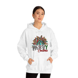 Merry Christmas Sunflower Holiday Unisex Heavy Blend Hooded Sweatshirt! Winter Vibes!