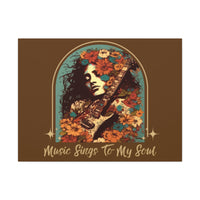 Vintage 70's Inspired Music Sings To My Soul Canvas Gallery Wraps!