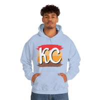 Kansas City Football Paint Stripe KC Unisex Heavy Blend Hooded Sweatshirt! Football Season!