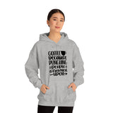 Coffee... Because Punching People is Frowned Upon! Unisex Heavy Blend Hooded Sweatshirt! Sarcastic Vibes!