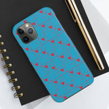 Valentines Day Tic Tac Toe Hearts Blue Tough Phone Cases, Case-Mate! Spring Vibes!