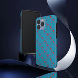 Valentines Day Tic Tac Toe Hearts Blue Tough Phone Cases, Case-Mate! Spring Vibes!