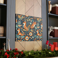 Vintage 70's Inspired Floral Foxy Canvas Gallery Wraps!