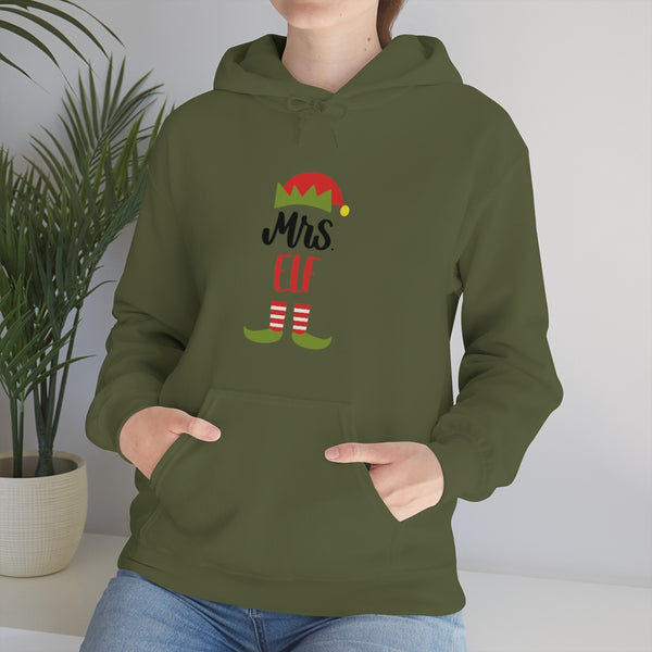 Mrs. Elf Unisex Heavy Blend Hooded Sweatshirt! Winter Vibes!