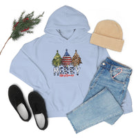 Rustic Military Merry Christmas Holiday Unisex Heavy Blend Hooded Sweatshirt! Winter Vibes!