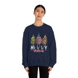 Rustic Military Merry Christmas Holiday Unisex Heavy Blend Crewneck Sweatshirt! Winter Vibes!