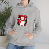 It's The Most Wonderful Time Snowman Leopard Print Unisex Heavy Blend Hooded Sweatshirt! Winter Vibes!