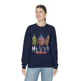 Rustic Military Merry Christmas Holiday Unisex Heavy Blend Crewneck Sweatshirt! Winter Vibes!