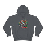 Merry Christmas Sunflower Holiday Unisex Heavy Blend Hooded Sweatshirt! Winter Vibes!