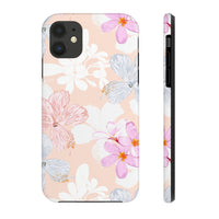 Pink Floral Hibiscus Flowers Tough Phone Cases, Case-Mate! Summer Vibes!