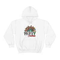 Merry Christmas Sunflower Holiday Unisex Heavy Blend Hooded Sweatshirt! Winter Vibes!