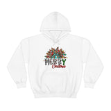 Merry Christmas Sunflower Holiday Unisex Heavy Blend Hooded Sweatshirt! Winter Vibes!