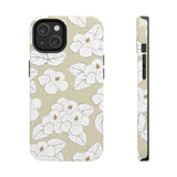 Crème Hibiscus Floral Tough Phone Cases, Case-Mate! Summer Vibes!