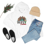 Merry Christmas Sunflower Holiday Unisex Heavy Blend Hooded Sweatshirt! Winter Vibes!