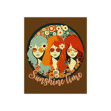 Vintage 70's Sunshine Time Premium Matte Vertical Posters!