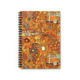 Vintage 70's Inspired Van Life Orange Florals Spiral Journal!