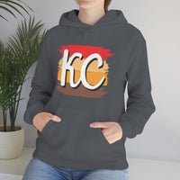 Kansas City Football Paint Stripe KC Unisex Heavy Blend Hooded Sweatshirt! Football Season!