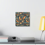 Vintage 70's Inspired Floral Foxy Canvas Gallery Wraps!