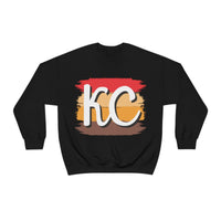 Kansas City Football Paint Stripe Vintage KC Unisex Heavy Blend Crewneck Sweatshirt! Football Season!