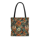 Vintage 70's inspired Floral Guitar Tote Bag!