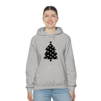 Star Christmas Tree Minimalistic Design Unisex Heavy Blend Hooded Sweatshirt! Winter Vibes!