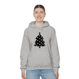 Star Christmas Tree Minimalistic Design Unisex Heavy Blend Hooded Sweatshirt! Winter Vibes!