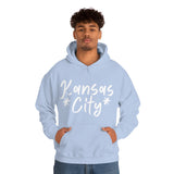 Kansas City Football White Logo Unisex Heavy Blend Hooded Sweatshirt! Football Season!