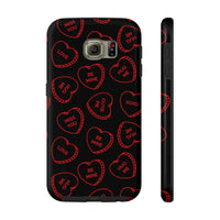 Valentines Day Candy Hearts Red and Black Tough Phone Cases, Case-Mate! Spring Vibes!