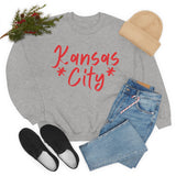 Kansas City Football Unisex Heavy Blend Crewneck Sweatshirt! Football Season!